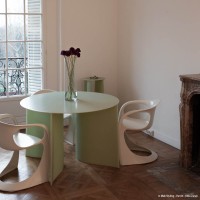 <a href=https://www.galeriegosserez.com/artistes/cober-lukas.html>Lukas Cober</a> - New Wave - Dining Table (Opal Green)